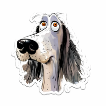 Funny Afghan Dog Sticker Vinyl Decal Waterproof Indoor Outdoor - $4.50+