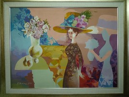 Volf Bulba, Outstanding Surrealistic Oil Painting, Woman Hat Still Life, 80 x 60 - £328.08 GBP