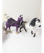 Schleich Horse set 2 Andalusian Stallion 2016 &amp; Pegasus Mare Purple fair... - $171.06 MXN
