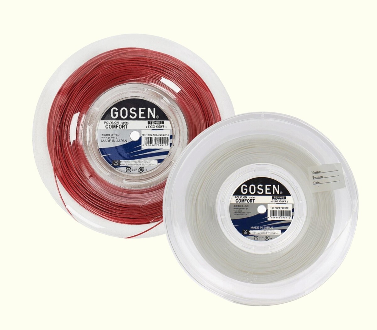 Good Gosen Polylon Comfort 17 1.24mm 220m Tennis Racquet Racket Poly Str... - $129.51