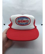 Avemco Mesh Snapback Hat Patch Red White For Aviation People - $242.56 MXN