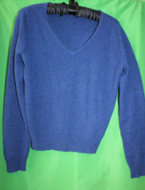 Magaschoni New York Blue Cashmere Sweater Top Size Women&#39;s Small - £47.36 GBP