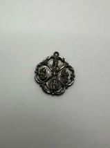 Vintage Sterling Silver Creed Religious Medal 2.7cm - £51.56 GBP