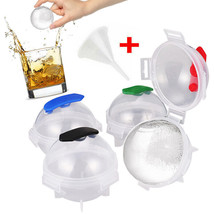 4 Pack Ice Balls Maker Round Sphere Mold Cube Whiskey Ball Cocktails Sil... - $17.99