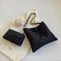 LEFTSIDE Soft Shoulder Side Bag for Women 2023 Trend Fashion Design Chain Big Zi - £35.75 GBP