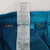 Guess Women’s 1981 Skinny Jeans Mid-Rise In Teal Blue Size 31 (30×33) image 7