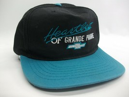 Heartbeat of Grande Prairie Dealership Hat VTG Black Teal Snapback Baseball Cap - £16.11 GBP