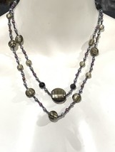 premier designs multi strands Glass Beads necklace 18” Long - $12.46