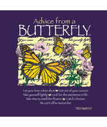 Butterfly T-shirt S M L XL 2XL Advice Cotton NWT Short Sleeve Purple Ladies - £17.73 GBP