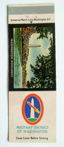 Military District of Washington Monument 20 Strike Military Matchbook Cover DC - £1.37 GBP