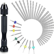 57 Pieces Hand Drill Bits Set, Pin Vise  (0.1-1mm, Random Color PCB Drill) - $22.87