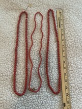 Vintage  Red Coral Necklace Beads, 3 Strands, Smaller 25g, Bigger One 74... - $180.00