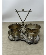 Vintage Silver Plate Sugar and Creamer Caddy with Handle - Made in England - $855.14 MXN