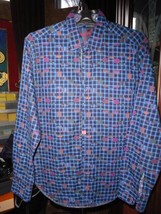 Robert Graham Blue Colorful Long Sleeve Shirt Size Medium - £153.39 GBP