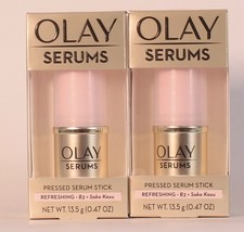 2 Count Olay 0.47 Oz Refreshing B3 Sake Kasu Hydrating Pressed Serum Stick - £19.17 GBP