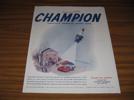1947 Print Ad Champion Spark Plugs Cider Mill &amp; Vintage Cars - £12.32 GBP