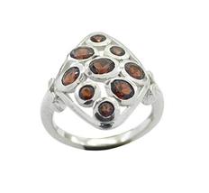Wholesale 925 Solid Sterling Silver Bonnie Natural Red Ring, Garnet Red ... - $19.79