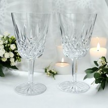 2 Waterford Ireland Crystal Cut Glass Lismore Clear Stemware Water Goble... - $60.92 CAD