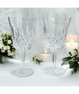 2 Waterford Ireland Crystal Cut Glass Lismore Clear Stemware Water Goble... - $60.92 CAD