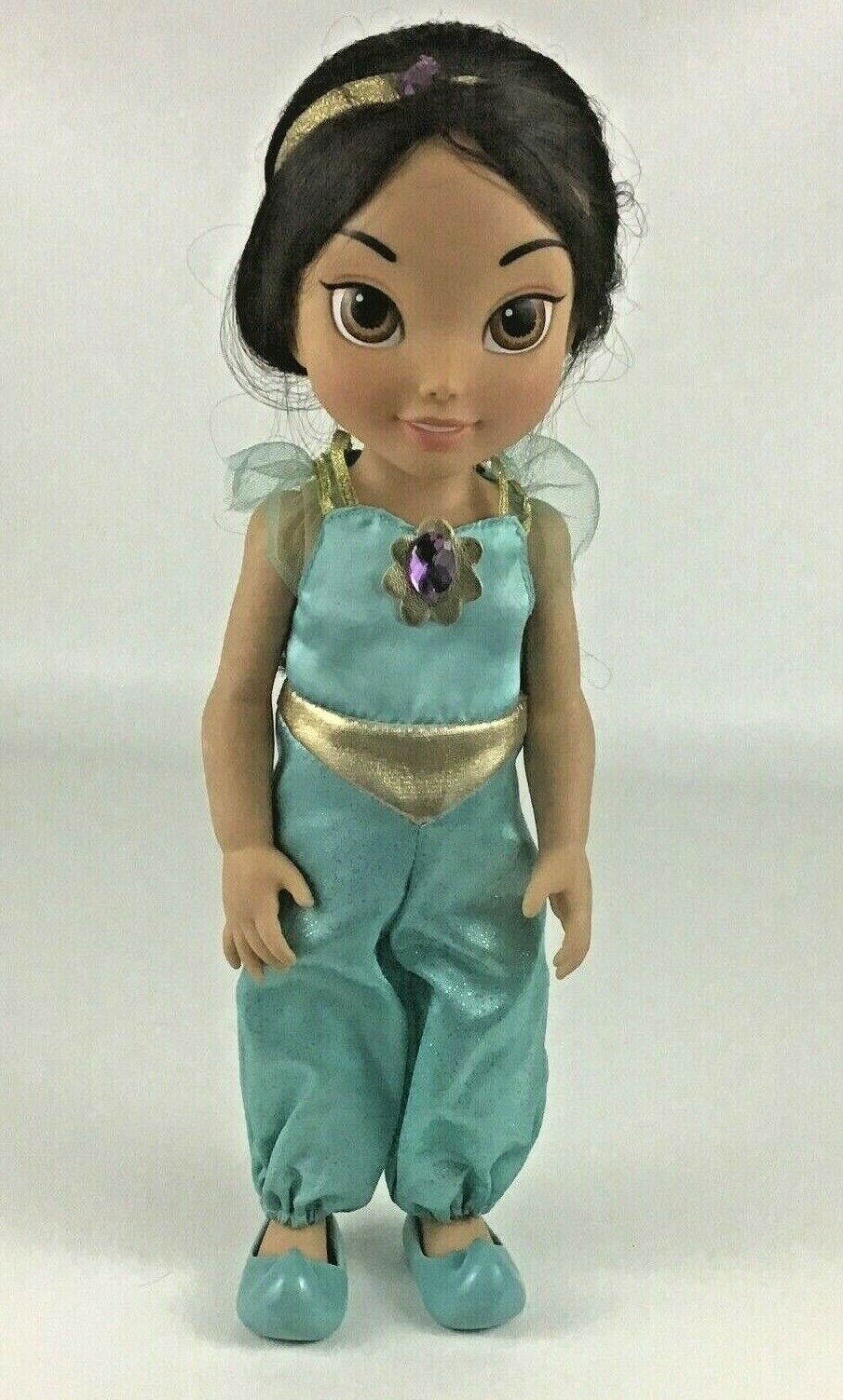 Disney Store Aladdin Princess Jasmine Toddler Doll 16" Poseable Figure Toy Genie - £31.61 GBP