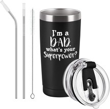 Father&#39;s Day Ideas, I&#39;m A Dad, What&#39;s Your Superpower Stainless Steel Travel Tum - £28.11 GBP