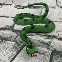 Toy Rubber Snake Green Black Slithering - $7.91