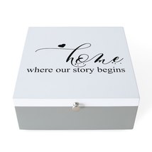 HOME IS WHERE OUR STORY BEGINS Jewelry Box - £60.52 GBP