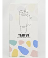 Teamvv 40 oz Tumbler Handle Black Straw 304 Stainless Steel Food Grade H... - $410.33 MXN