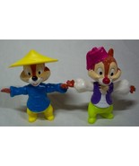 Walt Disney Epcot Center CHIP AND DALE CHIPMUNKS 2&quot; PLASTIC FIGURES TOY LOT - £11.67 GBP