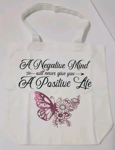 Medium Womens Tote Bag 13.25&quot;X13.25&quot;X4&quot; Hallograpic Butterfly- A Negativ... - $15.99