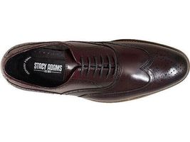 Mens Dunbar Stacy Adams Shoes Antiqued Leather Burgundy Oxford wingtip 25064-601 image 3