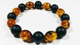 Natural Amber bracelet  Baltic Amber Jewelry  Genuine amber bracelet  pressed - £33.24 GBP