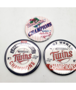 Minnesota Twins 1987 American League World Series Champions Buttons Pins... - $9.85