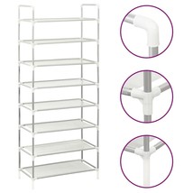 Shoe Rack Silver Metal, non-woven fabric (100% polyester), plastic - $1,705.72 MXN