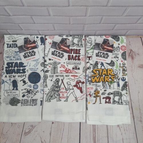 Disney Star Wars Kitchen Towels, Lot Of 3 Different Graphics, NWT