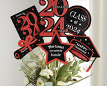 Graduation Party Decorations 2024 - 30 Pack Red and Black Grad Centerpie... - $18.22