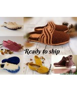 100% Wool slippers women *  Handmade Slippers * Crochet house shoes - $150.76 MXN+