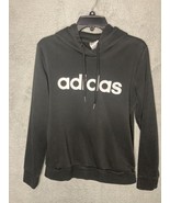 Adidas Hoodie Hooded Youth M Medium 12-14 Black Pockets - $92.61 MXN