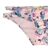 LA Hearts Bikini Bottom Medium Pink Floral Strappy Cheeky Swim image 2
