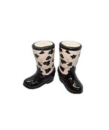 Ivy Flower SP813 Cowboy Boot 3D Figural Ceramic Salt &amp; Pepper Shaker 3.7... - $29.87 CAD