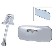 60-71 Chevy GMC Pickup Truck Stainless Interior Rear View Glass Mirror &amp; Bracket - £32.99 GBP