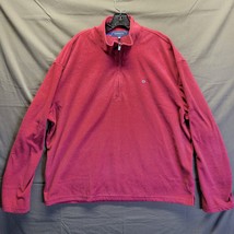 CROWN &amp; IVY Men’s 1/4 Quarter Zip Pullover Sweater, Red Brick/Navy , XXL - $15.47