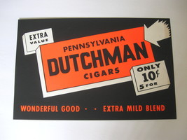 Vintage 1950&#39;s Pennsylvania Dutchman Cigars Sign Poster - 1950&#39;s Cigars ... - $16.99