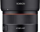 Rokinon 85mm F1.4 AF Lens for Canon EF Mount, Black (IO85AF-C) - $943.99