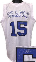 Jahlil Okafor signed Duke Blue Devils White Custom Stitched Basketball Jersey XL - £75.72 GBP
