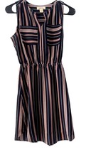 Women&#39;s Monteau Navy Striped Summer Dress, Small - $13.86