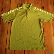 Adidas ClimaCool Olive Green Zip Collar Cycling Workout Golf Shirt Mens S - $24.74