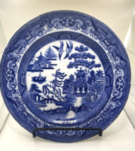 T and S Stoneware England Blue Willow 10-inch Dinner Plate Burslem circa... - £37.28 GBP