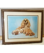 Limited Edition Print Signed LINDA PICKEN Cocker Spaniel Dogs Puppies 19... - £31.78 GBP