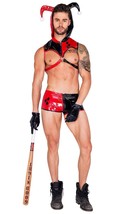 NEW Men&#39;s Nobody&#39;s Fool Jester Costume SZ Large Halloween Role Play Dye ... - $16.82